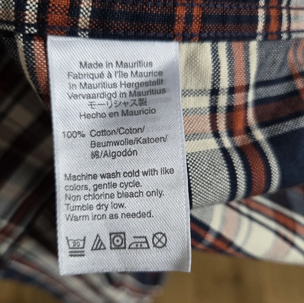 J Crew Mercantile Flex button up Plaid shirt Casual Business Layers Cotton Euc